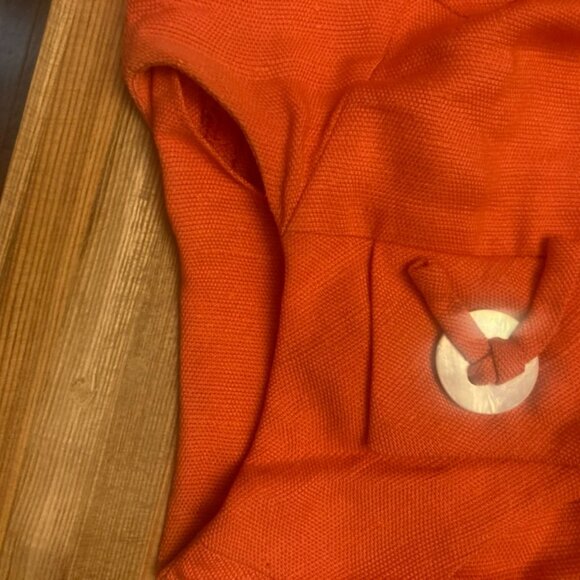 Vintage Alison Ayres Coral Linen Dress - Picture 8 of 8
